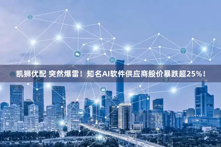 凯狮优配 突然爆雷！知名AI软件供应商股价暴跌超25%！